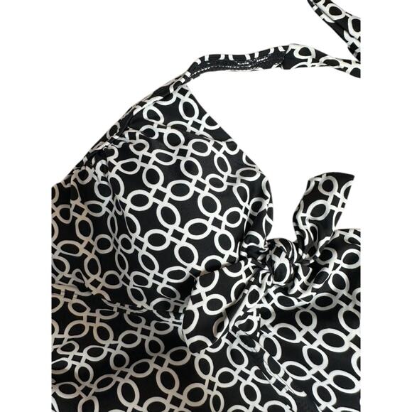 Collections by Catalina Black & White Patterned Tankini Top Women's 1X 16W NEW - Picture 4 of 11
